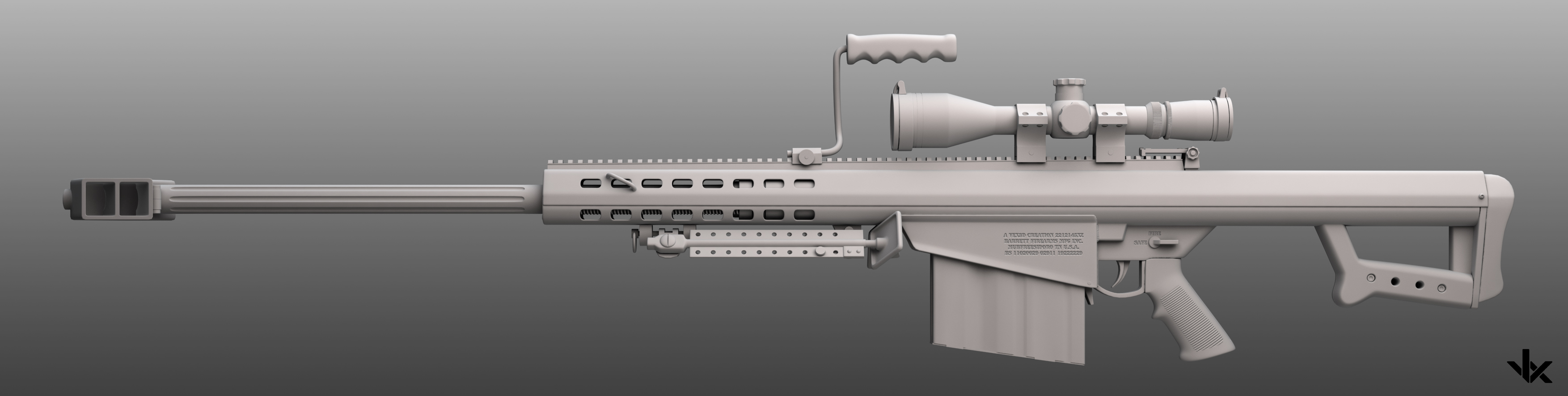 Vex3D Barrett .50 Sniper Rifle by Stuart Dearnaley.